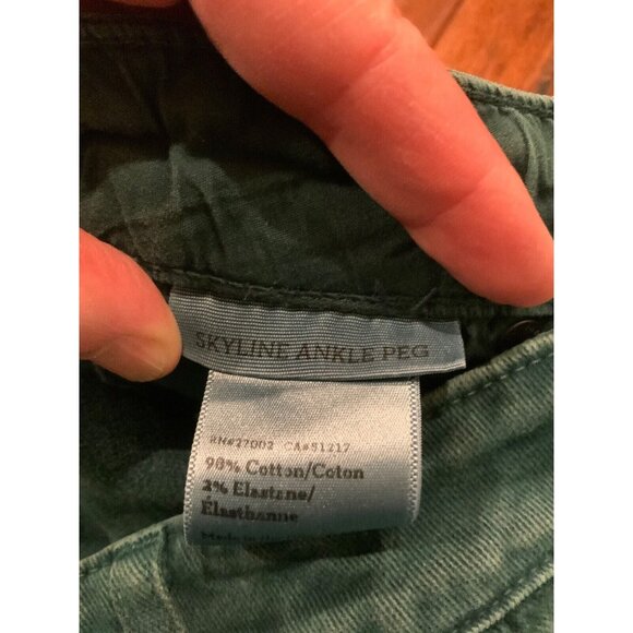 Paige Emerald Green “Skyline Ankle Peg” Skinny Jeans, Size 27 - Picture 7 of 8